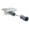 vidaXL 2 in 1 Duschabfluss Silber 15 x 15 cm Edelstahl 304