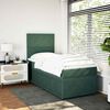 vidaXL Boxspringbett mit Matratze Dunkelgr&uuml;n 90x190 cm Samt