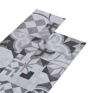 vidaXL Selbstklebende Bodenbelagsdiele 32 pcs Graues Muster 4,46 m&sup2;