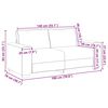 vidaXL Sofa 140cm Wei&szlig; Stoff