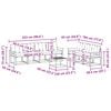vidaXL Outdoor-Sofagarnitur mit Kissen 8 pcs Natur und Creme