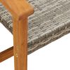 vidaXL Gartenbank Grau 112 cm Poly Rattan und Akazienholz