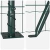 vidaXL Zaun mit Pfosten Gr&uuml;n 0,4 x 10 m Stahl und PVC