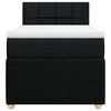 vidaXL Boxspringbett mit Matratze Schwarz 100x200 cm Stoff