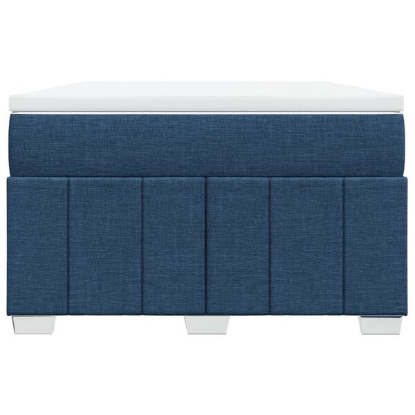 vidaXL Boxspringbett mit Matratze Blau 120x190 cm Stoff