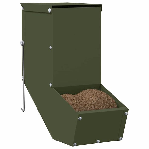 vidaXL Kaninchenf&uuml;tterer Olive Gr&uuml;n 12,5 x 26 x 28,5 cm