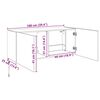 vidaXL TV-Wandschrank Schwarz Eichen-Optik 100 x 35 x 41 cm