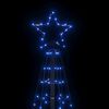 vidaXL LED-Weihnachtsbaum mit Erdspießen 220 LEDs Blau 180 cm