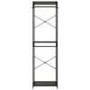 vidaXL Kleiderschrank Schwarz 60x40x213 cm Metall Spanplatte