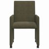 vidaXL Esszimmerst&uuml;hle mit Rollen 2 pcs Armeegr&uuml;n 57 x 66 x 94 cm