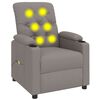vidaXL Massagesessel Taupe Stoff