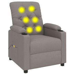 vidaXL Massagesessel Taupe Stoff