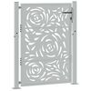 vidaXL Gartentor 105 x 130 cm Verwitterungsstahl Flammendesign
