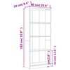 vidaXL B&uuml;cherregal 4 F&auml;cher Braun Eichen-Optik 60x24x142 cm