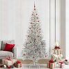 vidaXL Weihnachtsbaum mit 300 LEDs mit St&auml;nder Silber 240 cm PET
