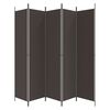 vidaXL 5-tlg. Paravent Braun 250x220 cm Stoff