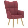 vidaXL Relaxsessel mit Hocker Weinrot Stoff