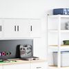 vidaXL Garagen-Wandschrank Wei&szlig; Holzwerkstoff