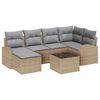 vidaXL Sofa Set 7 Stk. Beige und hellgrau Poly-Rattan