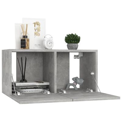 vidaXL 8-tlg. TV-Schrank-Set Betongrau Holzwerkstoff