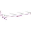 vidaXL Schweberegal Eichen-Optik 120x23,5x3,8 cm MDF