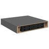 vidaXL Schweberegale 2 Stk. Hochglanz-Grau 23x23,5x3,8 cm MDF