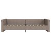 vidaXL Tagesbett mit Matratze USB Taupe Stoff 90x200 cm