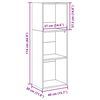 vidaXL B&uuml;cherregal Altholz-Optik 40x30x114 cm Holzwerkstoff