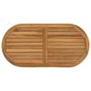 vidaXL Tischplatte Oval Massives Teakholz Natur