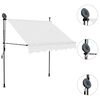 vidaXL Einziehbare Markise Handbetrieben mit LED 100 cm Creme