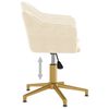 vidaXL Esszimmerst&uuml;hle 6 Stk. Drehbar Creme Samt