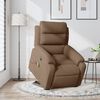 vidaXL Massagesessel mit Aufstehhilfe Braun Stoff