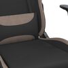 vidaXL Gaming-Stuhl mit Massage & Fu&szlig;st&uuml;tze Schwarz und Taupe Stoff