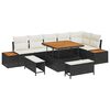 vidaXL Gartensofa-set 9 pcs Schwarz Poly-Rattan