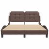 vidaXL Bettgestell mit LED ohne Matratze "Zadar" Braun 140x200 cm