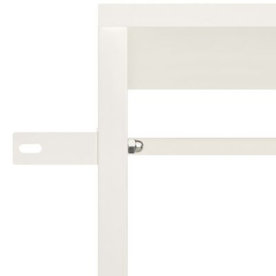 vidaXL Kleiderschrank Weiß 90x40x167 cm Metall und Spanplatte
