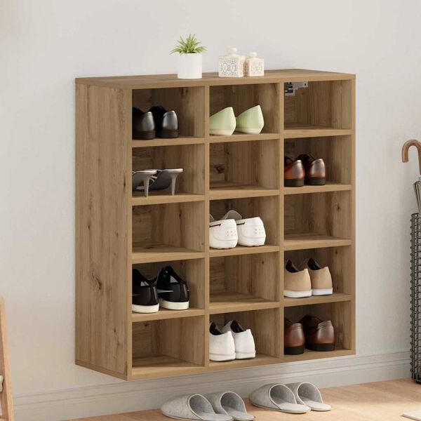 vidaXL Schuhschrank Artisan-Eiche 77,5 x 30 x 83,5 cm Holzwerkstoff