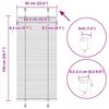 vidaXL Plissee Hellgrau 65x150 cm Stoffbreite 64,4 cm Polyester