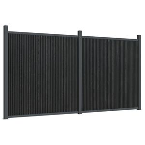vidaXL Zaunelement Grau 353x186 cm WPC