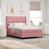 vidaXL Boxspringbett mit Kopfteil Rosa 140 x 190 cm Samt