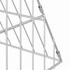 vidaXL H&uuml;hnerk&auml;fig Silber 215 x 100 x 85 cm Verzinkter Stahl
