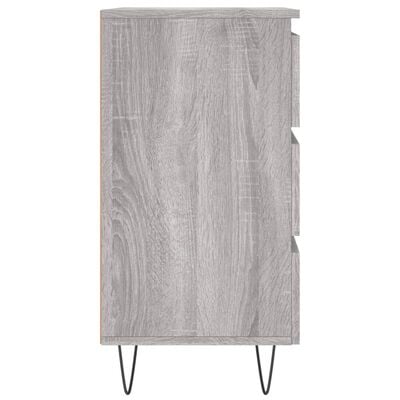 vidaXL Nachttische 2 Stk. Grau Sonoma 40x35x69 cm Holzwerkstoff