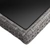 vidaXL 9-tlg. Garten-Essgruppe Poly Rattan und Glas Grau