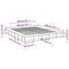 vidaXL Bettgestell Grau Sonoma 200x200 cm Holzwerkstoff