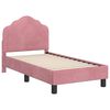 vidaXL Kinderbettgestell mit Kopfteil Rosa 70 x 140 cm Samt