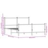 vidaXL Metallbett ohne Matratze R&auml;uchereiche 140x190 cm
