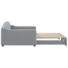 vidaXL Tagesbett Ausziehbar Hellgrau 100x200 cm Stoff
