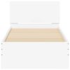 vidaXL Bettgestell mit Kopfteil Weiß 75x190 cm Holzwerkstoff