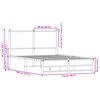 vidaXL Metallbett ohne Matratze Sonoma-Eiche 120x190 cm