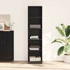vidaXL Kleiderschrank mit Regal Schwarz Eichen-Optik 50 x 50 x 200 cm